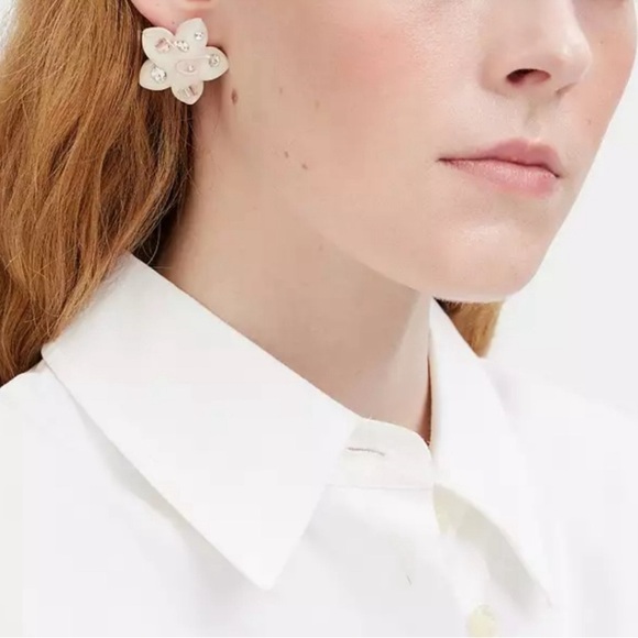 Coach Wildflower Resin Stud Earrings,nwt ! - Picture 2 of 3